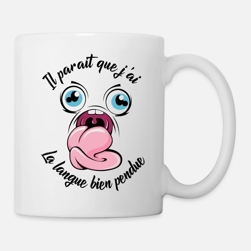 langue bien pendue - Mug blanc - blanc