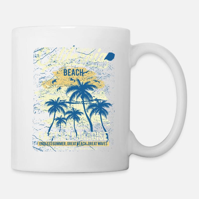 Plage de Californie - Mug blanc - blanc