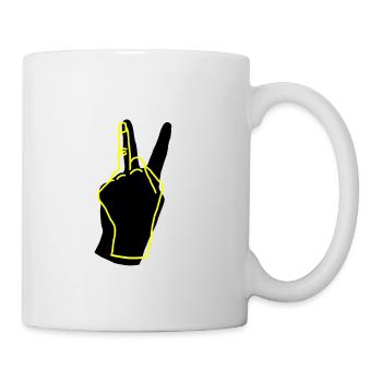 peace yellow - Tasse - Weiß - Rechts