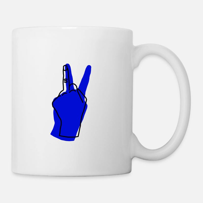 peace blue - Mug - white