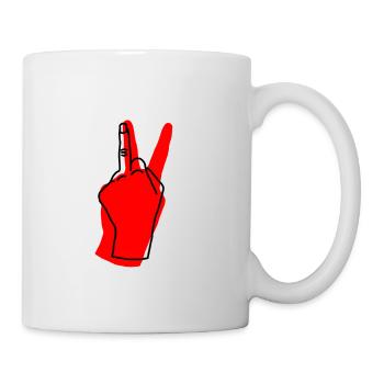 peace red - Tasse - Weiß - Rechts
