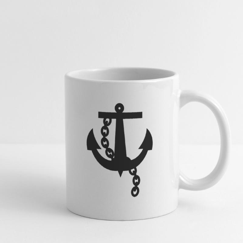 ancre de marine conception simple de rockabilly Mug blanc
