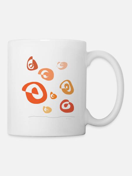 Abstract design of turning car tire - Mug - white