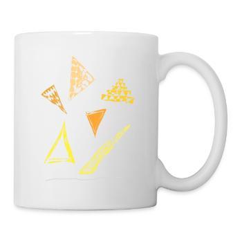 Abstract design pizza pieces to enjoy - Mug - white - Right