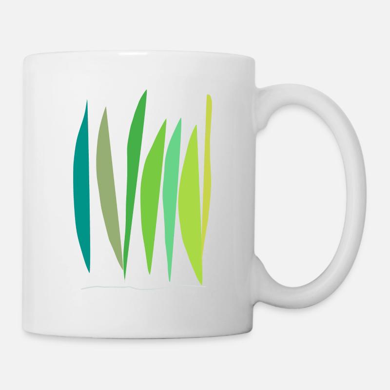 Dessin abstrait La croissance des tiges - Mug blanc - blanc