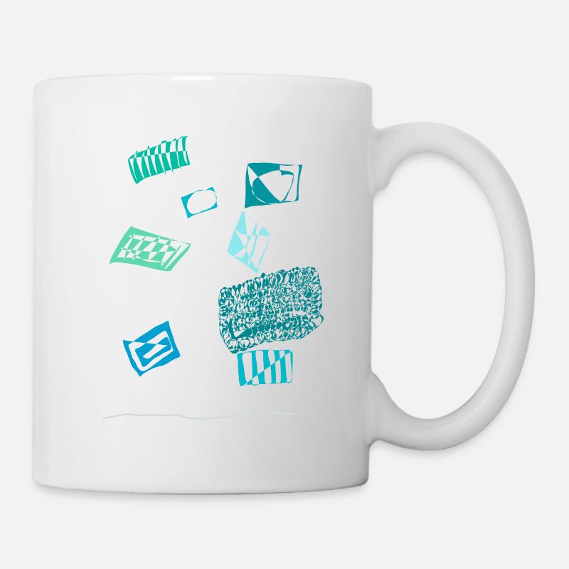 Design abstrait Télévision dans des boîtes à scintillement - Mug blanc - blanc