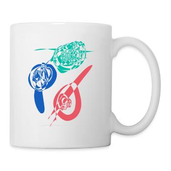 Dessin abstrait Les bouteilles fissurées - Mug blanc - blanc - Droite