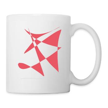 Cheval de dessin abstrait avec acrobate comme cavalier - Mug blanc - blanc - Droite