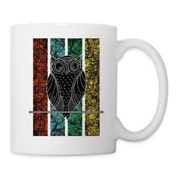 Owl wise head - Mug - white - Right