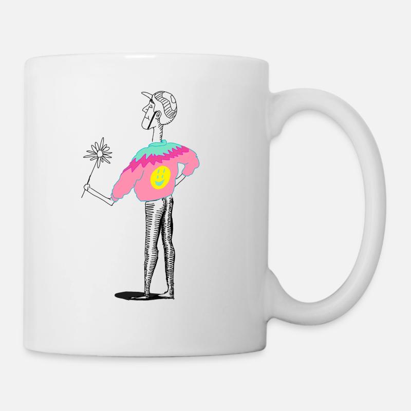Illustration de fleurs Funny boy - Mug blanc - blanc