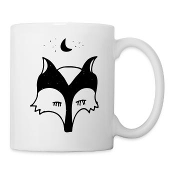 Fox night illustration - Mug - white - Right
