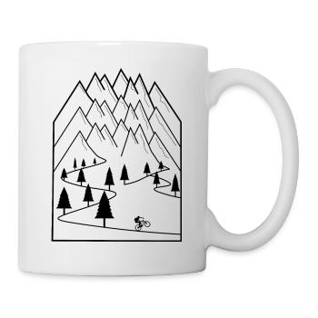 Mountainbike MTB Radsport Berge Fahrrad Geschenk - Tasse - Weiß - Rechts