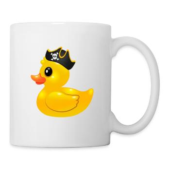 Gummiente Pirat - Rubber duck pirate - Tasse - Weiß - Rechts