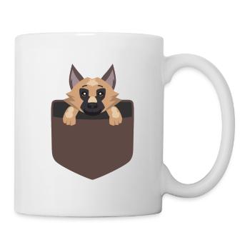 Berger allemand en poche chiot doux cadeau - Mug blanc - blanc - Droite