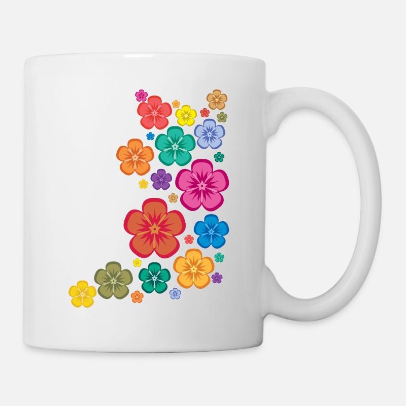 chemise floraux - Mug blanc - blanc