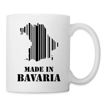 Made in Bavaria Barcode Karte Geschenkidee - Tasse - Weiß - Rechts