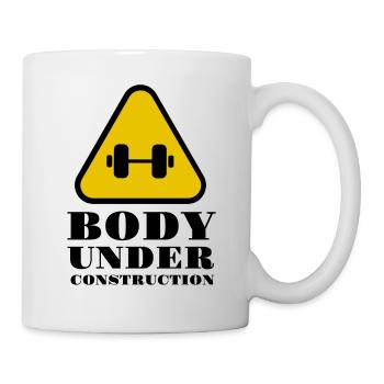 Body Under Construction - Tasse - Weiß - Rechts