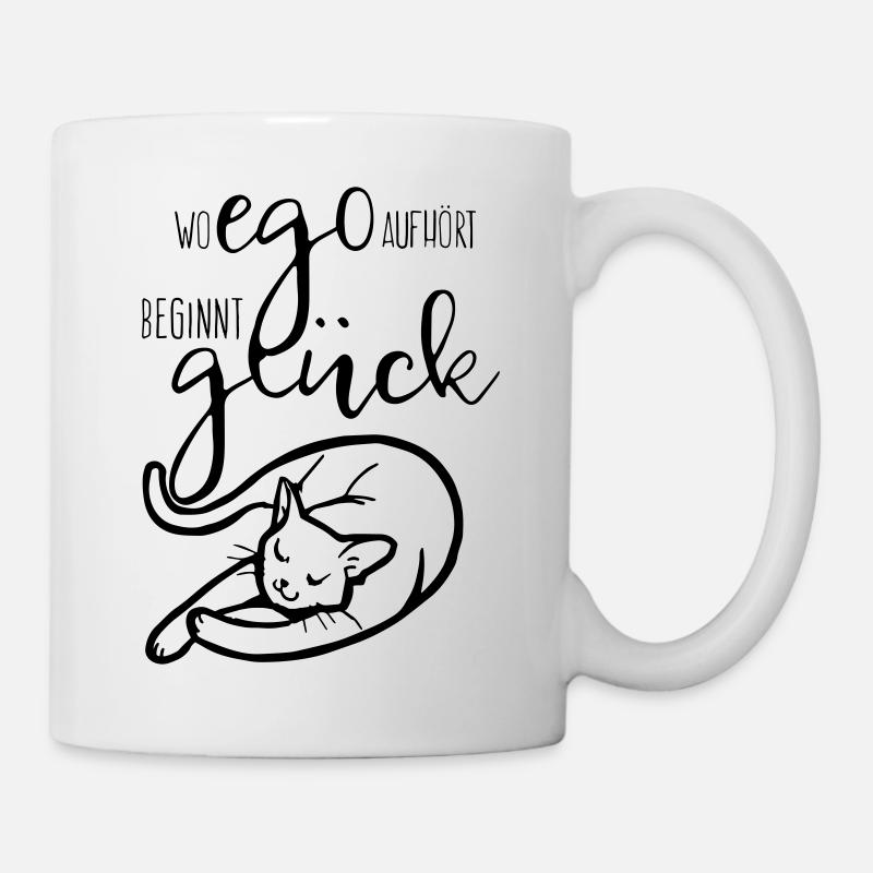 Katze Glück - Tasse - Weiß