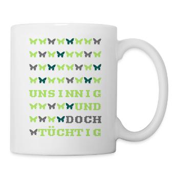 cadeau compétent absurde disant papillon - Mug blanc - blanc - Droite