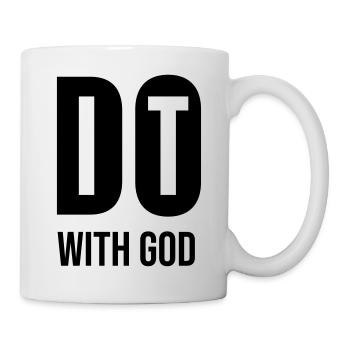 Do it with God - cooles christliches Geschenk - Tasse - Weiß - Rechts