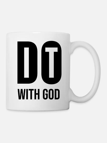 Do it with God - cool Christian gift - Mug - white