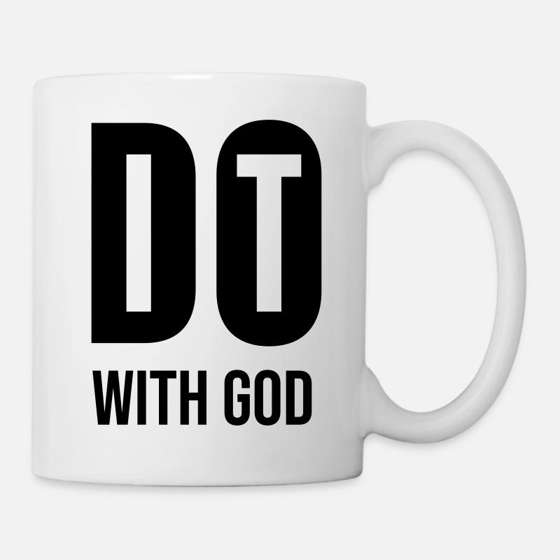 Faites-le avec Dieu - cadeau chrétien cool - Mug blanc - blanc