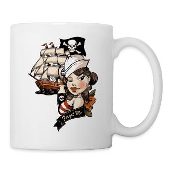 Piraten Liebe Tattoo - Tasse - Weiß - Rechts