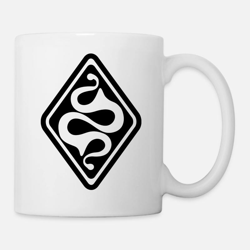 Latene Celtic symbol black white - Mug - white