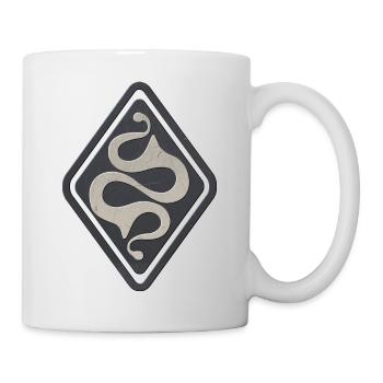 Latene keltisches Symbol grau schwarz - Tasse - Weiß - Rechts