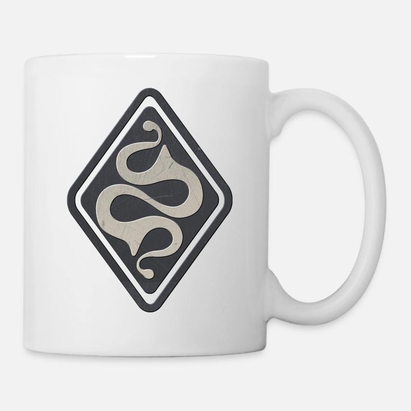 Symbole celtique Latene gris noir - Mug blanc - blanc