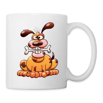Dog Posing with a Bone - Mug - white - Right