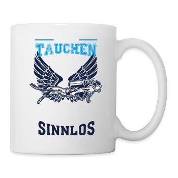 Tauchen Leben sinnlos - Geschenk - Tasse - Weiß - Rechts