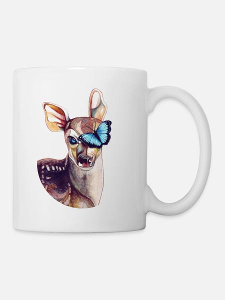 Reh & Schmetterling – Tribut zu Life is Strange - Tasse - Weiß
