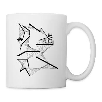 LOVE - Lignes abstraites || affiche - Mug blanc - blanc - Droite
