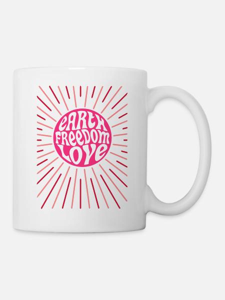 Terre - Liberté - Amour 3C - Mug blanc - blanc