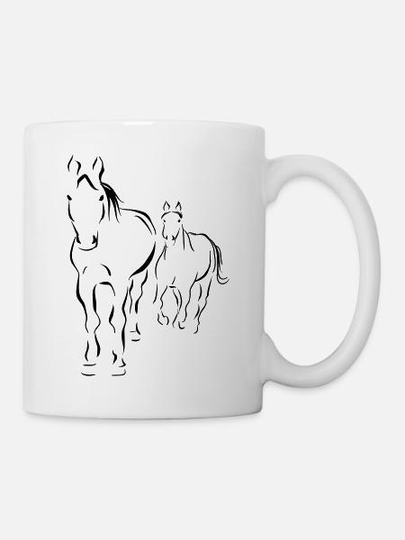 chevau - Mug blanc - blanc