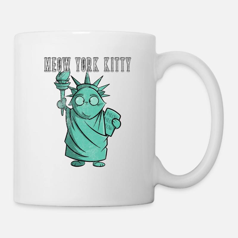 MEOW YORK KITTY - Tasse - Weiß