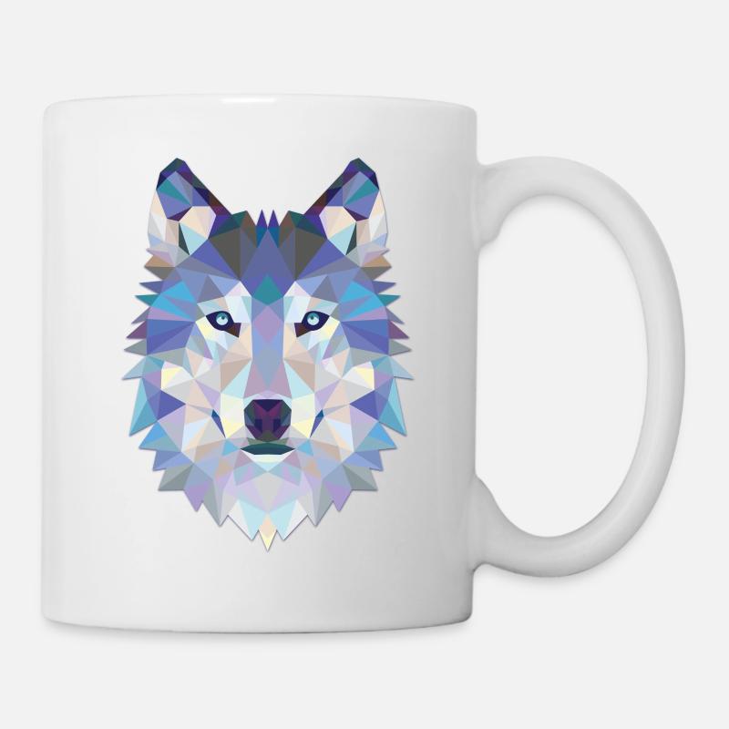 Wolf Origami - Mug - white