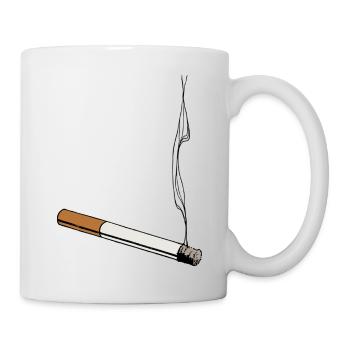 Zigarette - Tasse - Weiß - Rechts