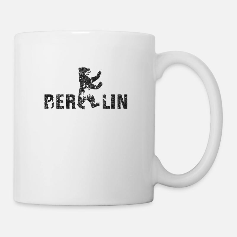 Berlin mit Berliner Bär - Tasse - Weiß