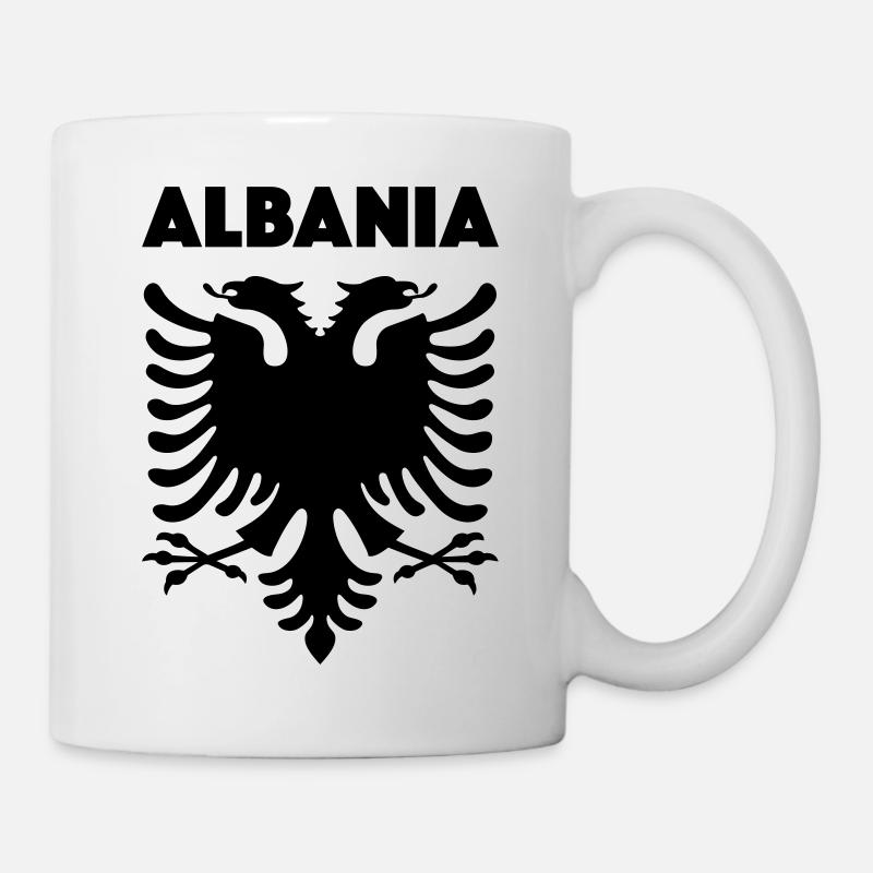 Albania schwarz - Tasse - Weiß