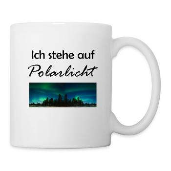 Polarlicht Geschenk Idee schwarz - Tasse - Weiß - Rechts