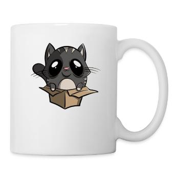 It still fits - Katze im Karton - Tasse - Weiß - Rechts