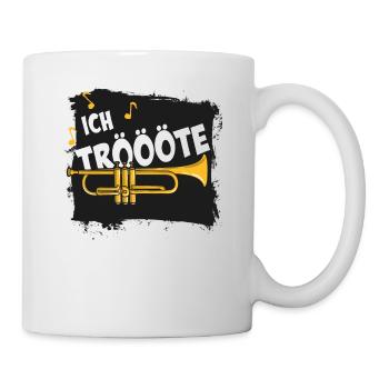 Ich tröte - Trompete - Tasse - Weiß - Rechts