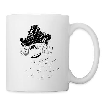 Kanu Camping Natur Liebe Zelten Geschenk - Tasse - Weiß - Rechts