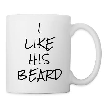 I LIKE HIS BEARD - Tasse - Weiß - Rechts