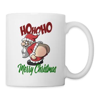 Rude Santa - Ho Ho Ho - Merry Christmas - Mug - white - Right