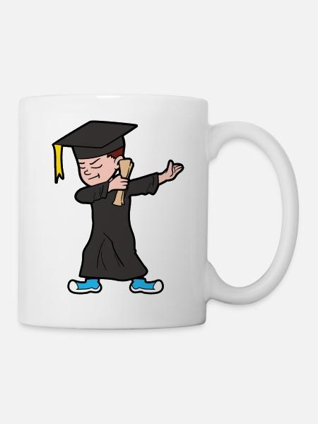 Dabbing Dab Degree Diplômé Étudiant Graduation - Mug blanc - blanc