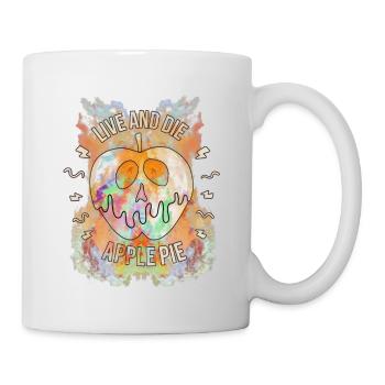 Live and Die Apple Pie Art Design - Mug - white - Right