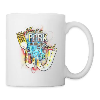 Sei die Gabel auf deinem Weg Art Design - Tasse - Weiß - Rechts